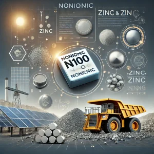 DALL·E 2024-06-20 10.56.44 - A professional image depicting Nonionic N100, showcasing applications in lead, zinc, and mining. The image should include elements of mining equipment